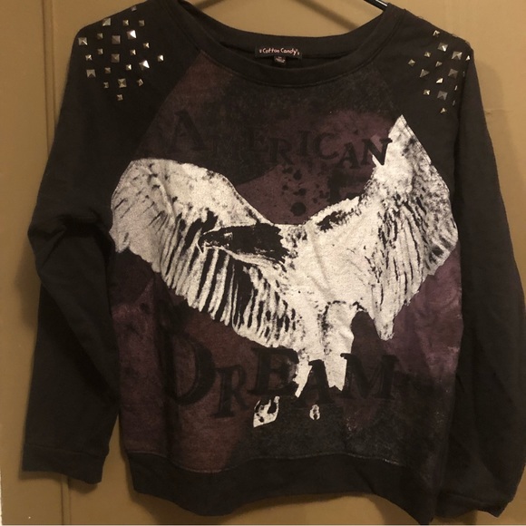 Cotton Candy brand Graphic sweat shirt with eagle and American Dream design M - Picture 1 of 5